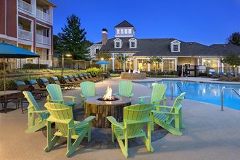 Fire pit with cozy seating